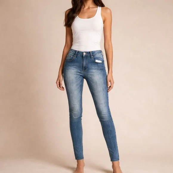 Forever 21 Light Blue Skinny Denim Jeans Size 29 - Picture 1 of 6